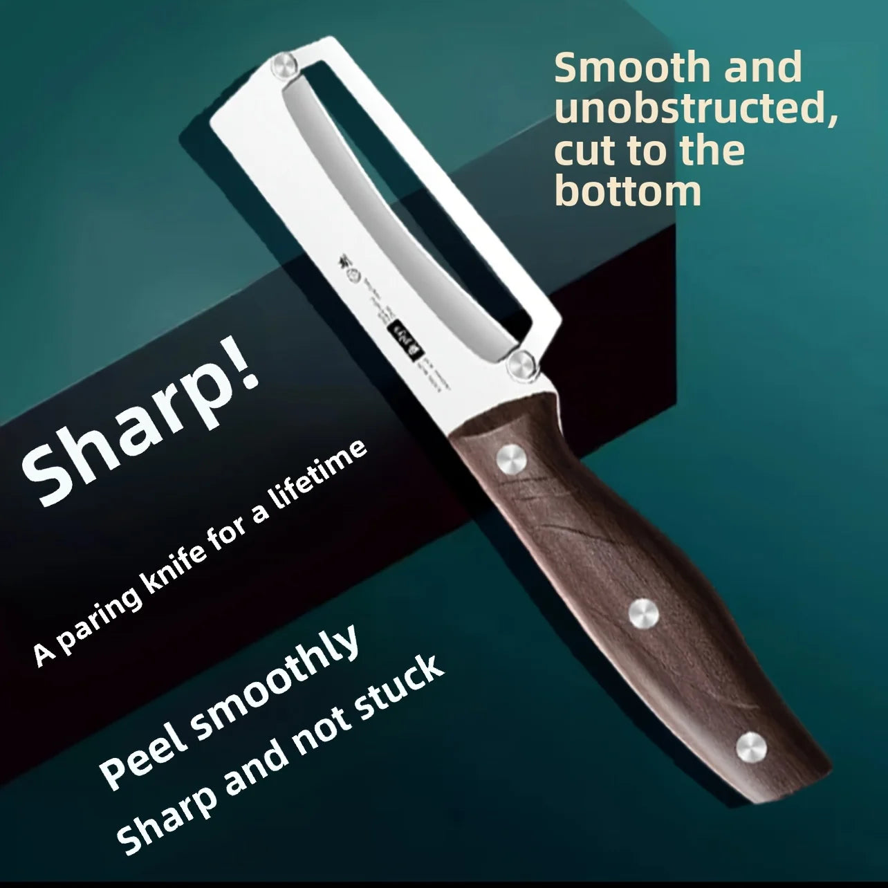 WoodGrip PeelPro™ – Stainless Steel Fruit & Veg Peeler with Wooden Handle