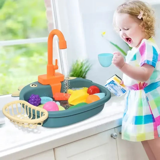 MiniChefFlow™ Play Sink – Circulating Water Kitchen Toy for Boys & Girls