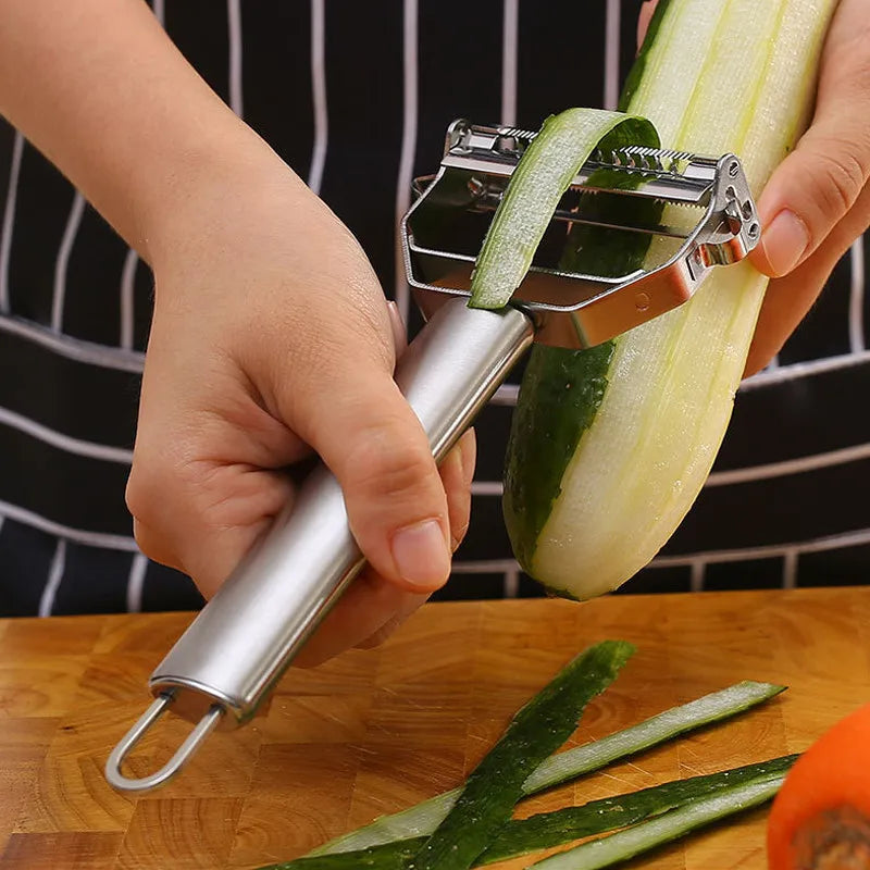 ChefEase™ Dual-Head Stainless Steel Peeler – Perfect for Fruits & Vegetables