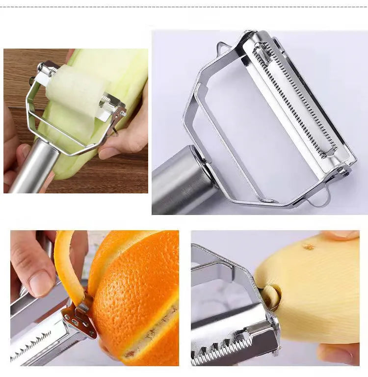 ChefEase™ Dual-Head Stainless Steel Peeler – Perfect for Fruits & Vegetables