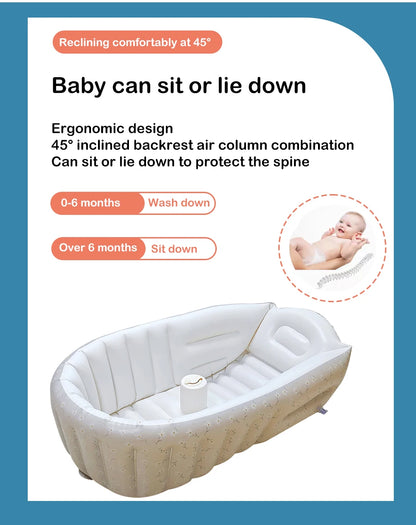 SoftSplash Baby – Inflatable Bath Tub with Back Support