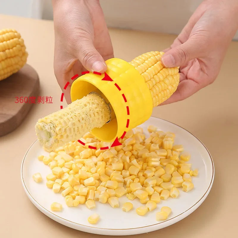 Twist & Peel Corn Cutter™ – Stainless Steel Kernel Remover for Home Use