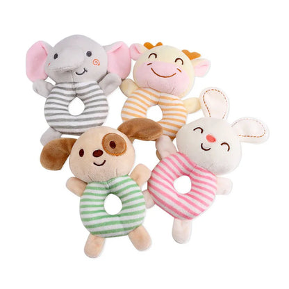 CuddleRing Rattles™ – Plush Animal Hand Toy for Newborns & Toddlers