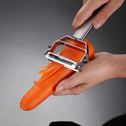 ChefEase™ Dual-Head Stainless Steel Peeler – Perfect for Fruits & Vegetables