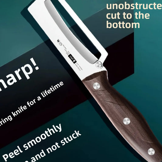 WoodGrip PeelPro™ – Stainless Steel Fruit & Veg Peeler with Wooden Handle