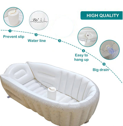 SoftSplash Baby – Inflatable Bath Tub with Back Support