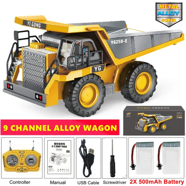 PowerDig™ 4WD RC Excavator – Heavy-Duty Construction Truck for Kids