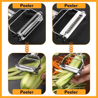 ChefEase™ Dual-Head Stainless Steel Peeler – Perfect for Fruits & Vegetables