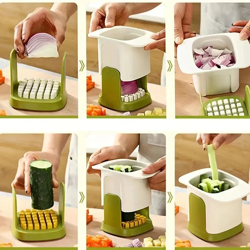 ChopMate Pro™ – Manual Vegetable Chopper & Slicer with Handle