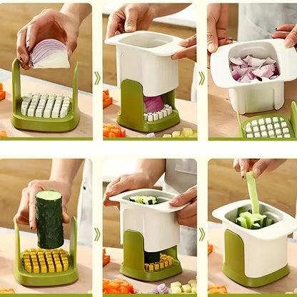 ChopMate Pro™ – Manual Vegetable Chopper & Slicer with Handle