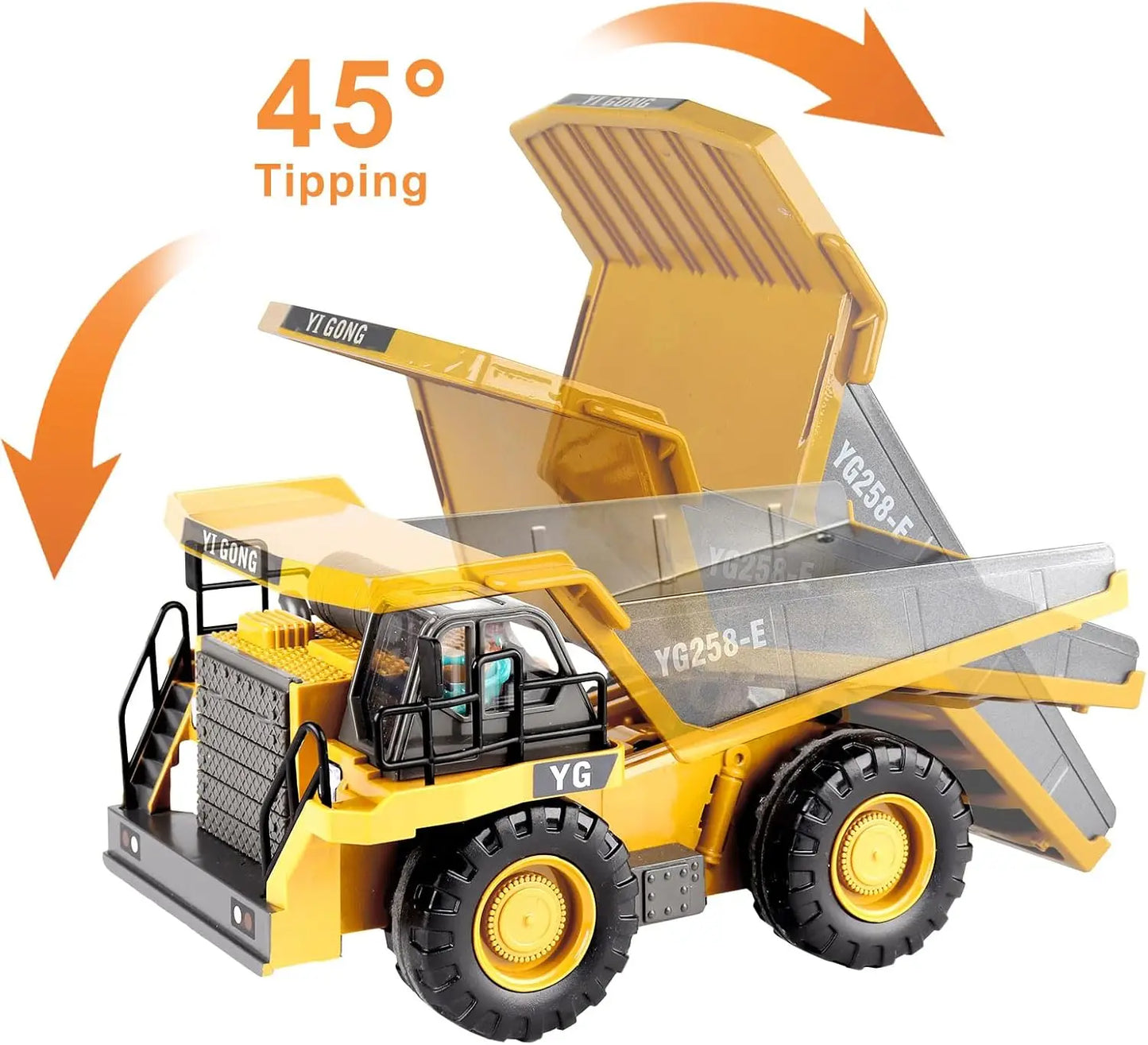 PowerDig™ 4WD RC Excavator – Heavy-Duty Construction Truck for Kids