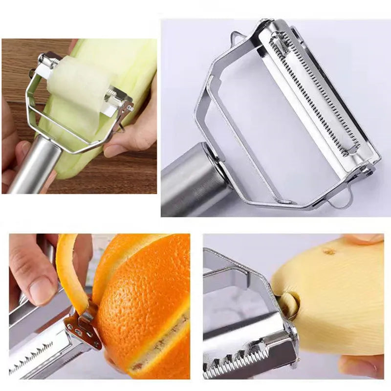 ChefEase™ Dual-Head Stainless Steel Peeler – Perfect for Fruits & Vegetables