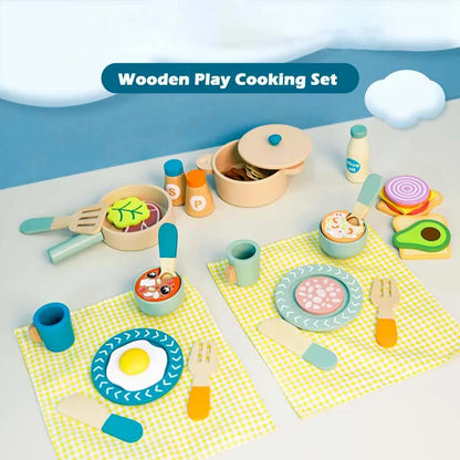 Woodland Kitchen™ Toddler Play Set – Montessori-Inspired Plates, Dishes & Accessories