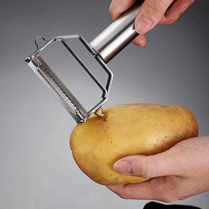 ChefEase™ Dual-Head Stainless Steel Peeler – Perfect for Fruits & Vegetables