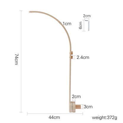 Velvet Bear Dreams™ - Wooden Baby Cot Mobile with Music Box