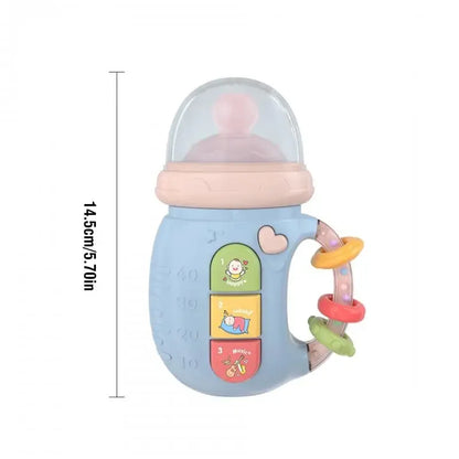 SnuggleSip™ – Soft Silicone Bottle Toy with Soothing Sounds & Teether