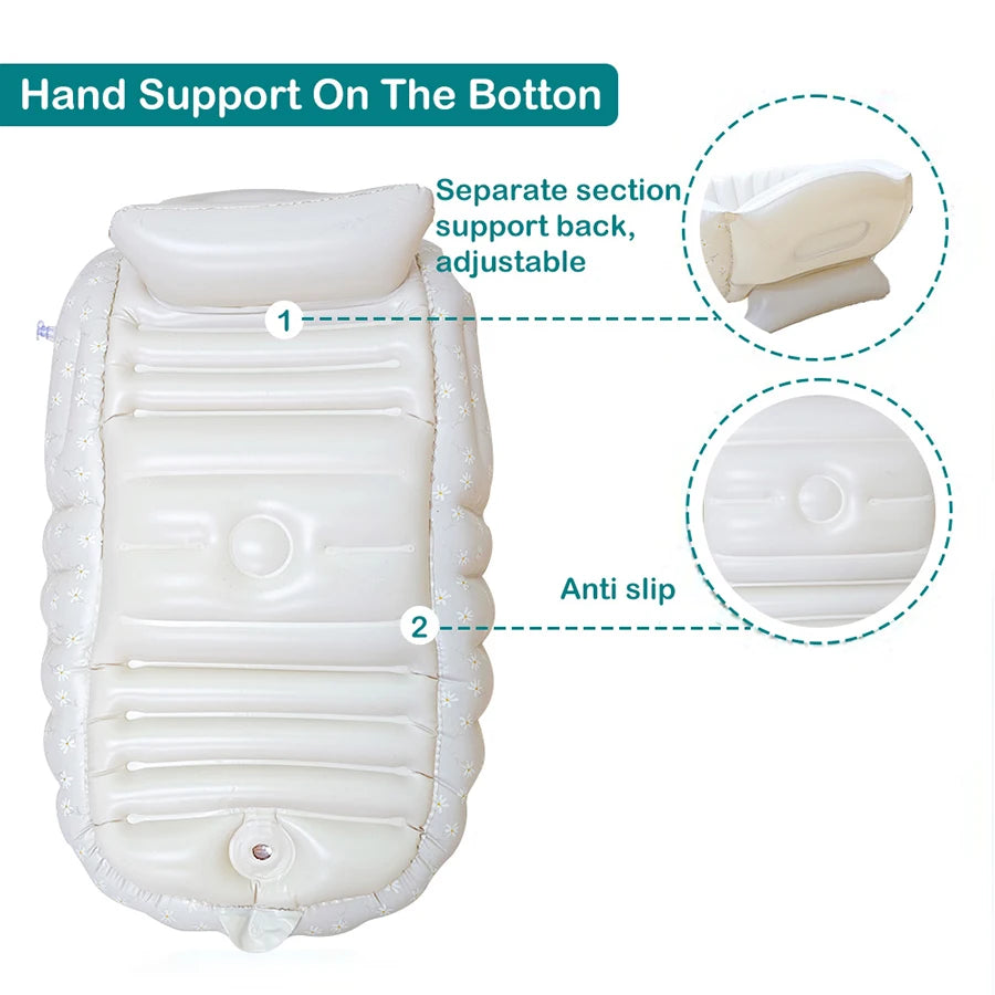 SoftSplash Baby – Inflatable Bath Tub with Back Support