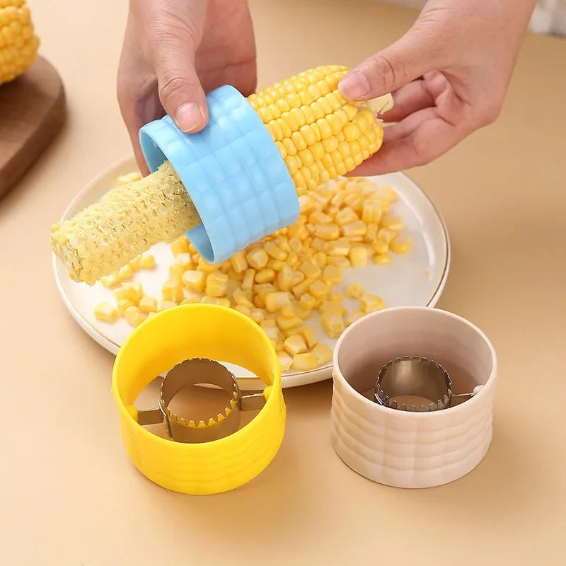 Twist & Peel Corn Cutter™ – Stainless Steel Kernel Remover for Home Use